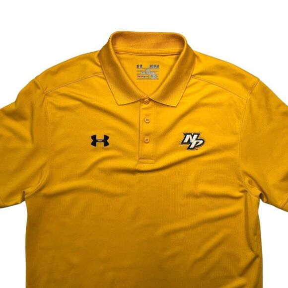 Under Armour Polo Men's Medium Yellow Nashville Predators Ice Hockey Embroidered - Picture 3 of 10